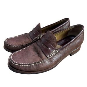 Johnston & Murphy Men's Brown Leather Penny Loafers